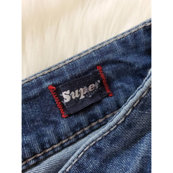 Silver Jeans Womens Suki Mid‎ Slim Boot Cut Blue Distressed Stretch Pockets 26 - Picture 7 of 8